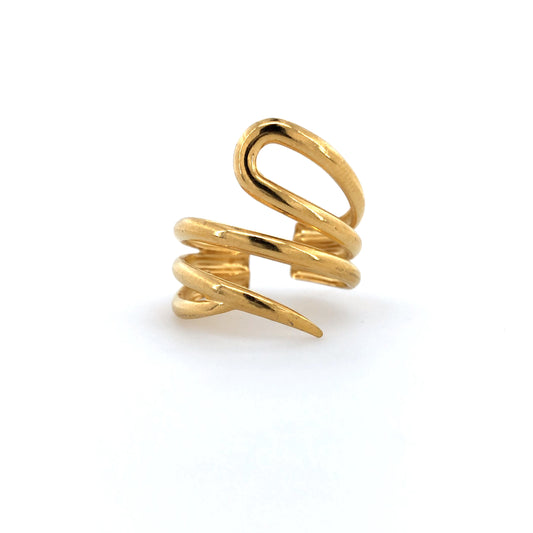 Zylver Spiral Statement Ring for Women - Demi-Fine Collection