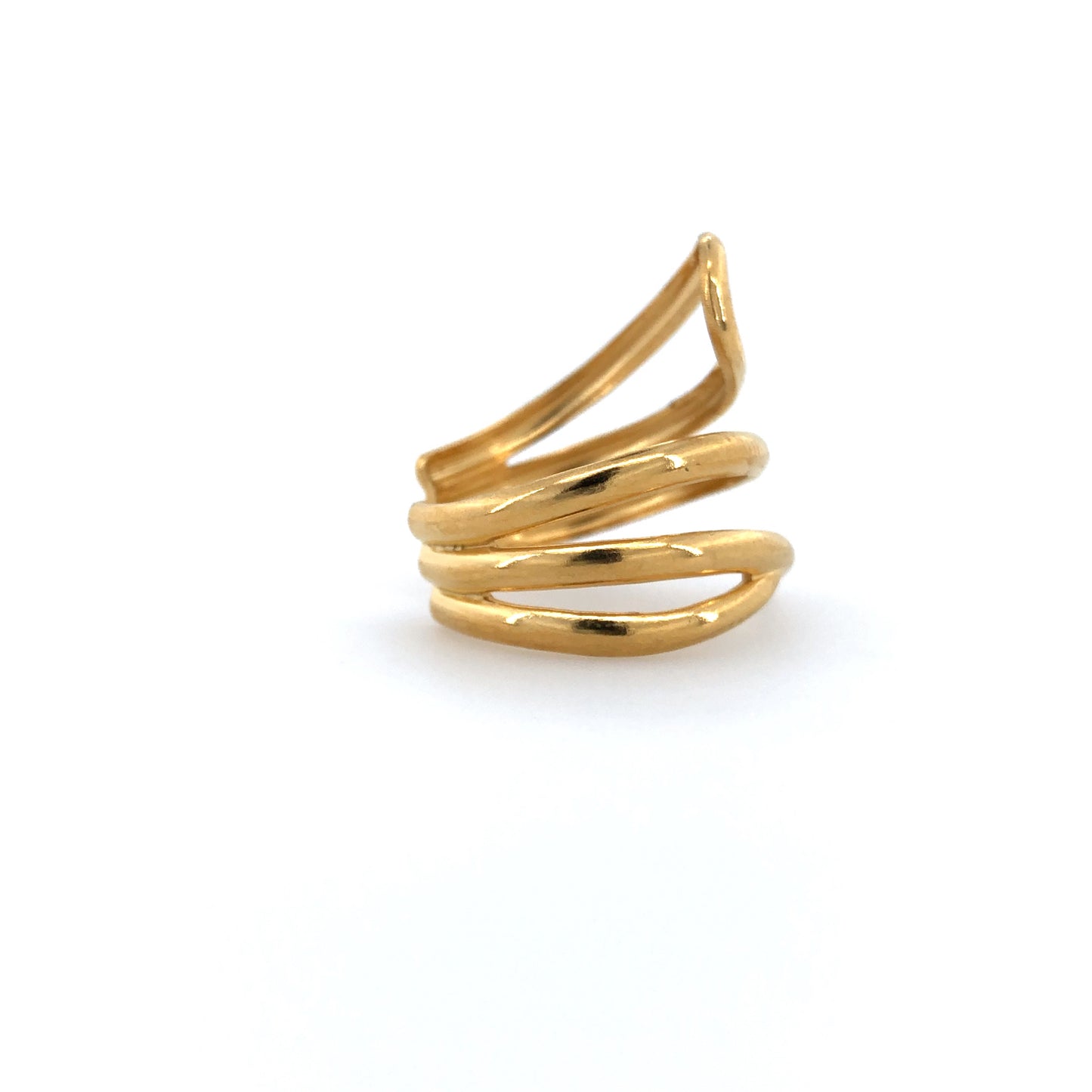 Zylver Spiral Statement Ring for Women - Demi-Fine Collection