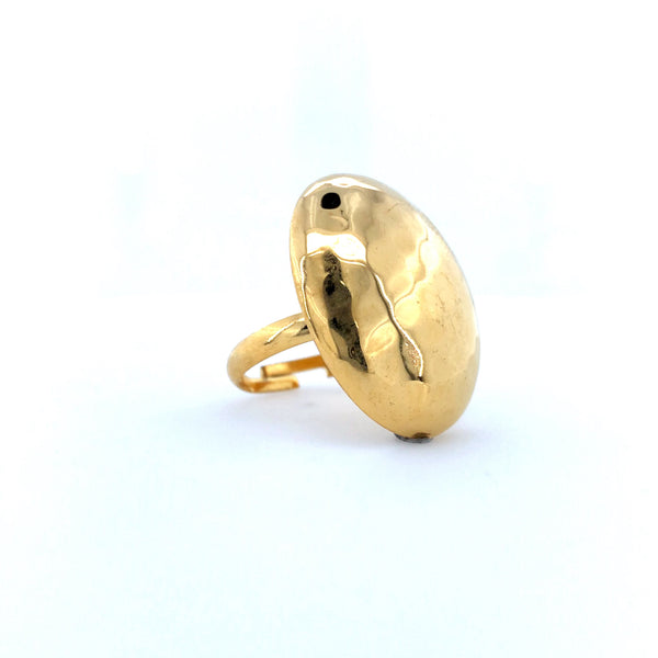 Zylver Hammered Dome Ring for Women - Demi-Fine Collection