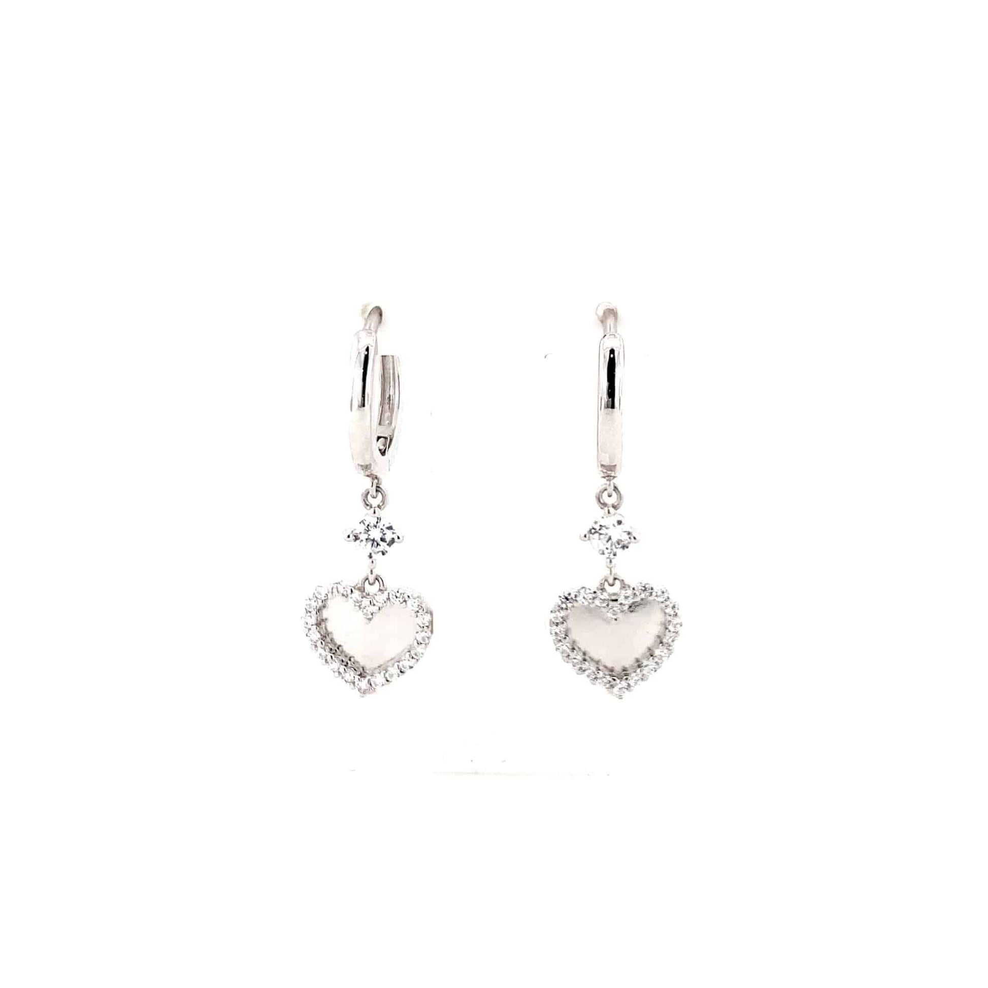 💖 Dazzling Heart Drop Earrings – Earlume by Zylver 💖 - ZYLVER.IN