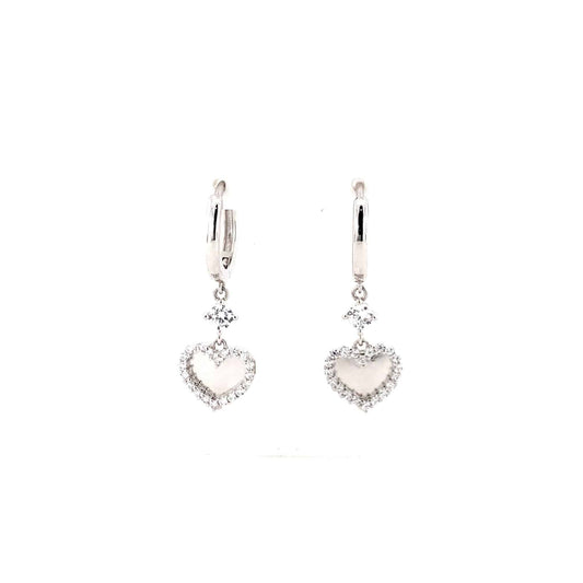 💖 Dazzling Heart Drop Earrings – Earlume by Zylver 💖 - ZYLVER.IN