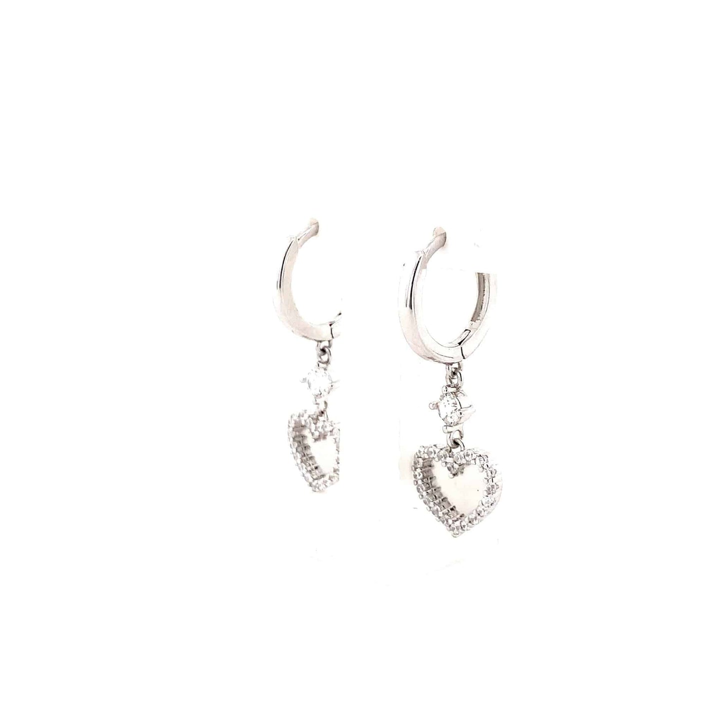 💖 Dazzling Heart Drop Earrings – Earlume by Zylver 💖 - ZYLVER.IN