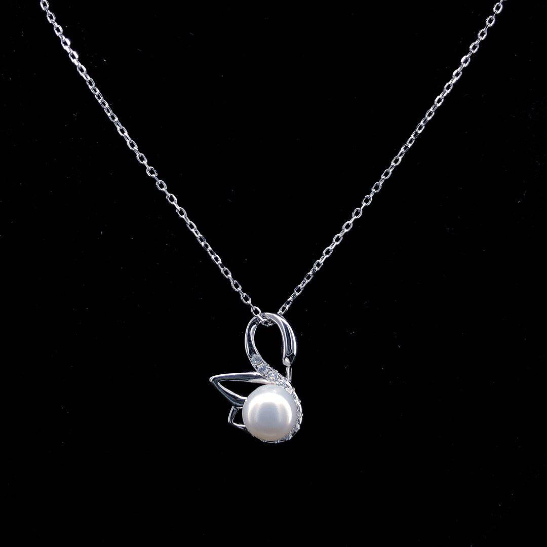 ✨ Elegant Swan Pearl Necklace with Crystal Accents ✨ - ZYLVER.IN