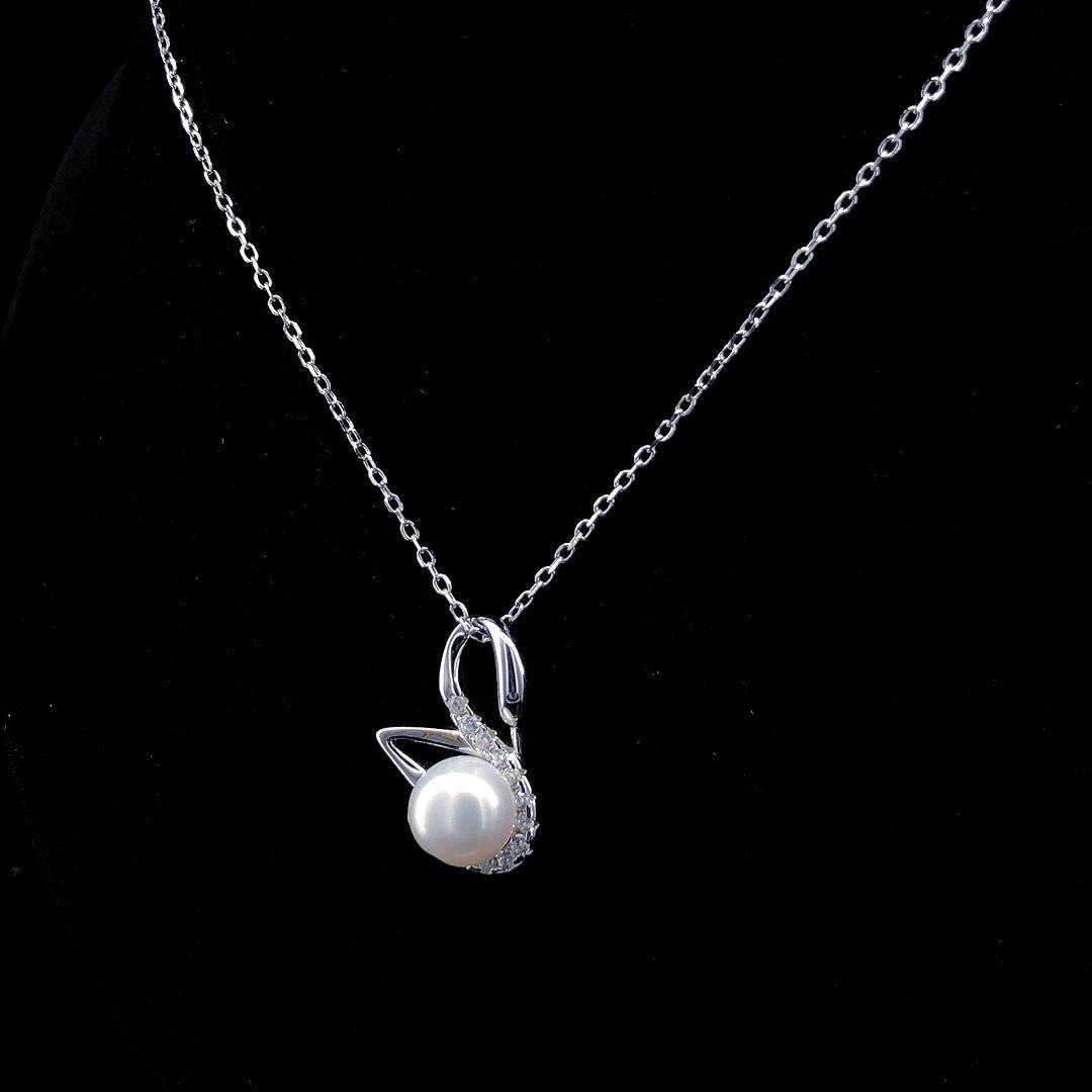 ✨ Elegant Swan Pearl Necklace with Crystal Accents ✨ - ZYLVER.IN