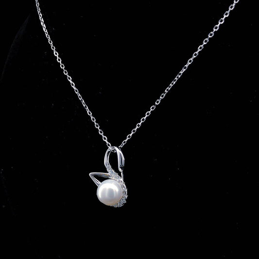 ✨ Elegant Swan Pearl Necklace with Crystal Accents ✨ - ZYLVER.IN