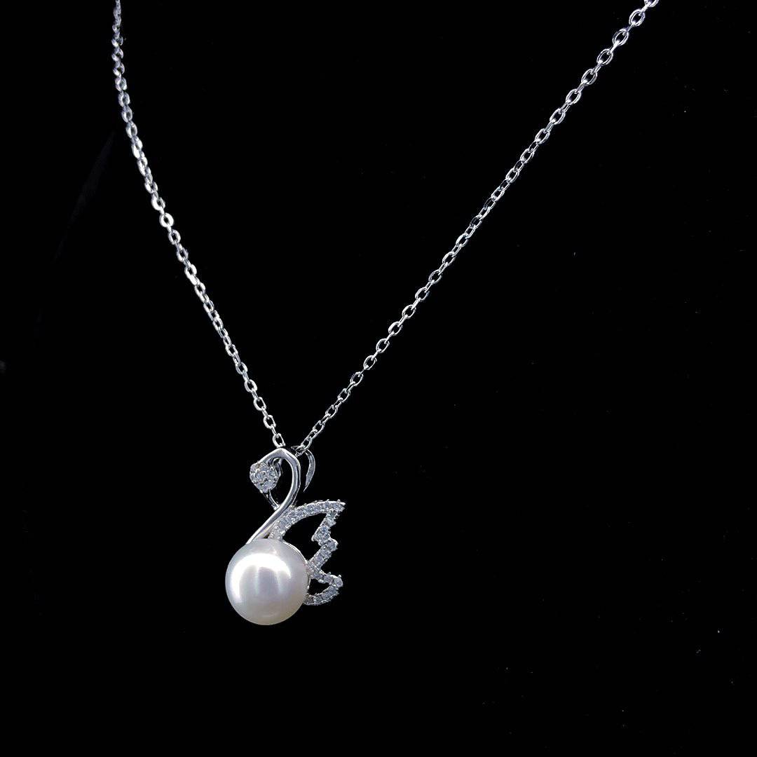 🦢 Graceful Swan Pearl Pendant Necklace 🦢 - ZYLVER.IN