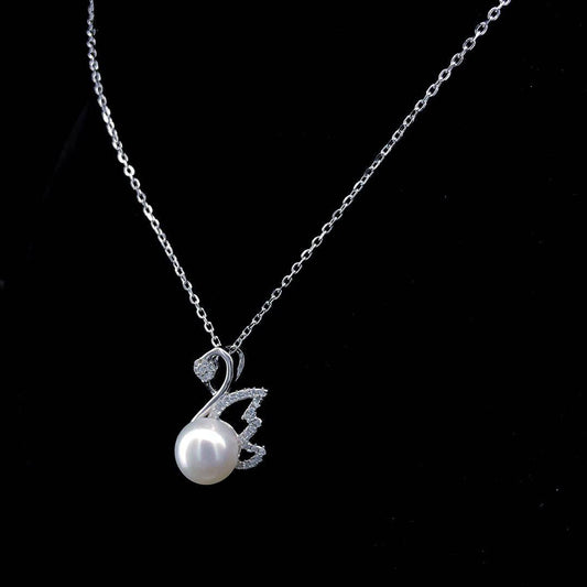 🦢 Graceful Swan Pearl Pendant Necklace 🦢 - ZYLVER.IN