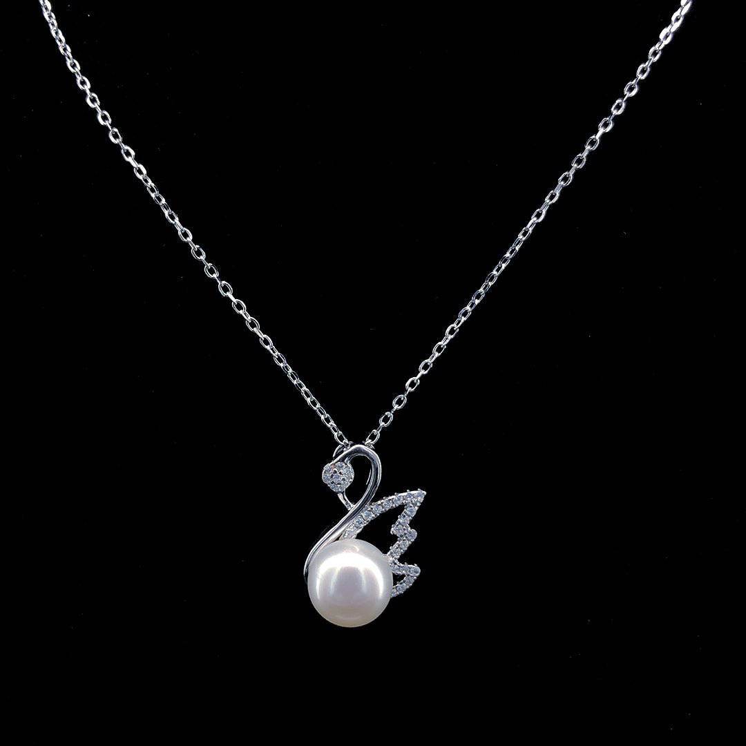 🦢 Graceful Swan Pearl Pendant Necklace 🦢 - ZYLVER.IN