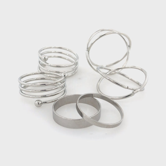 Zylver Minimalist Ring Bundle for Women - Brass Monkey Collection