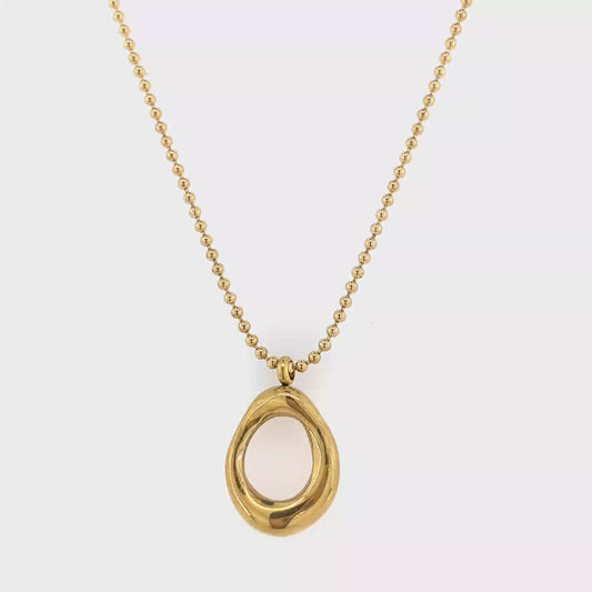 Zylver Organic Loop Pendant Necklace for Women - Demi-Fine Collection