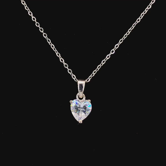 Zylver Heart Pendant Necklace for Women - Sterling Silver Collection