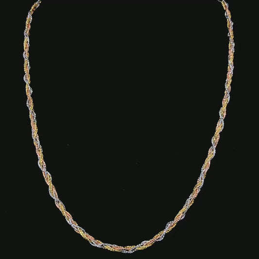 Zylver Twisted Chain Necklace for Women - Sterling Silver Collection