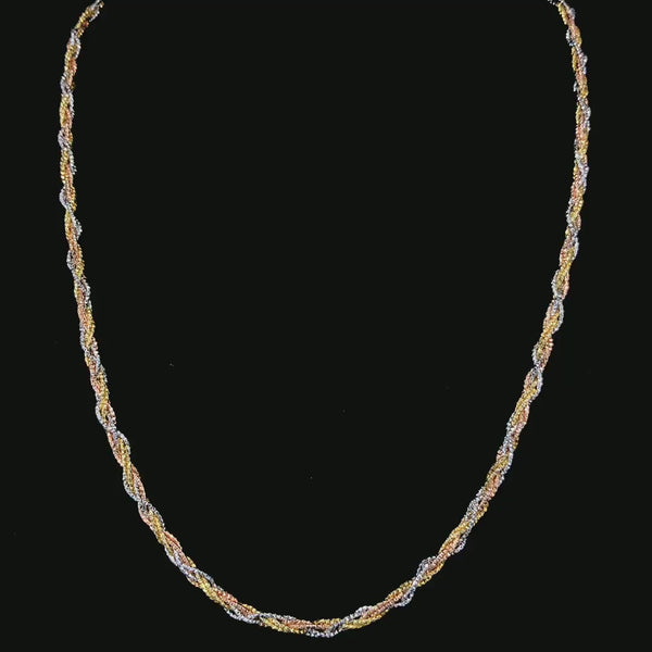 Zylver Twisted Chain Necklace for Women - Sterling Silver Collection
