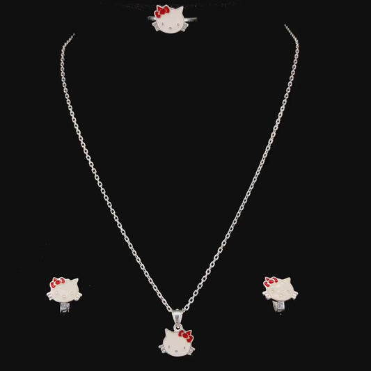 Zylver Kitty Jewelry Set for Children - Sterling Silver Collection
