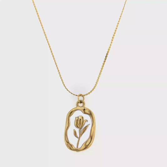 Zylver Floral Pendant Necklace for Women - Demi-Fine Collection