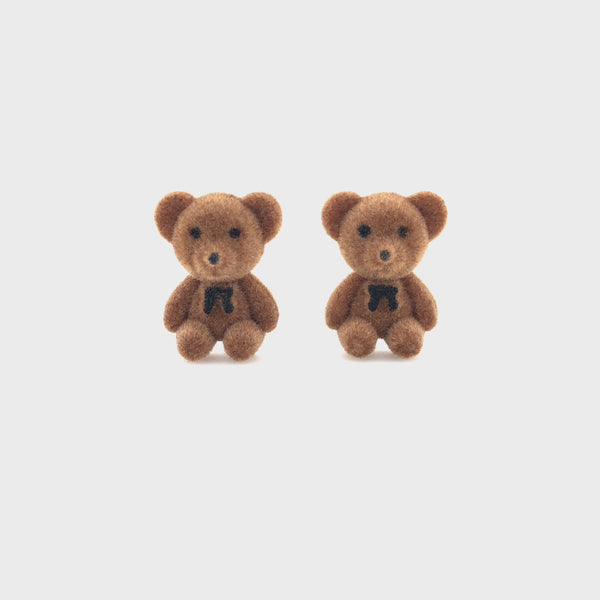 Zylver Teddy Bear Earrings for Girls - Brass Monkey Collection