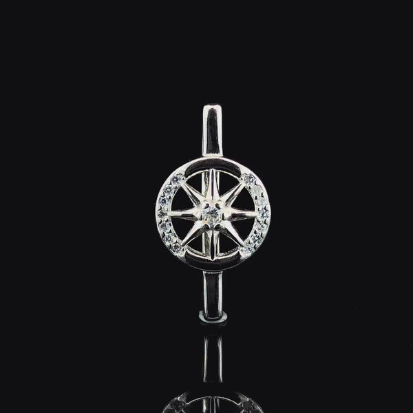 Zylver Compass Watch Charm for Women - Sterling Silver Collection