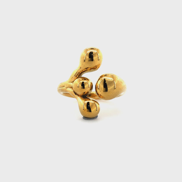 Zylver Sculptural Statement Ring for Women - Demi-Fine Collection