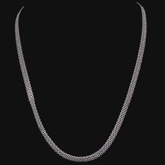 Zylver Double-Layer Chain Necklace for Women - Sterling Silver Collection