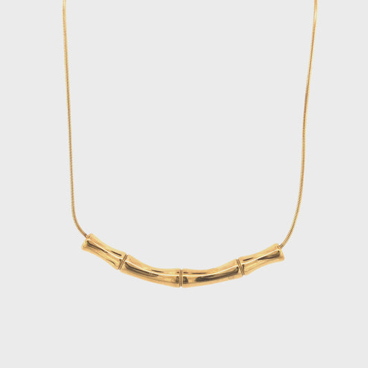 Zylver Bamboo Bar Necklace for Women - Demi-Fine Collection