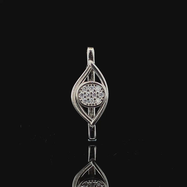 Zylver Oval Eye Watch Charm for Women - Sterling Silver Collection