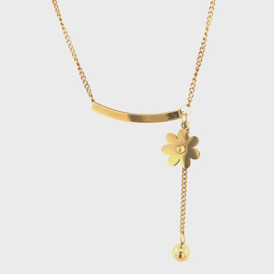 Zylver Floral Pendant Necklace with Drop Chain for Women - Demi-Fine Collection