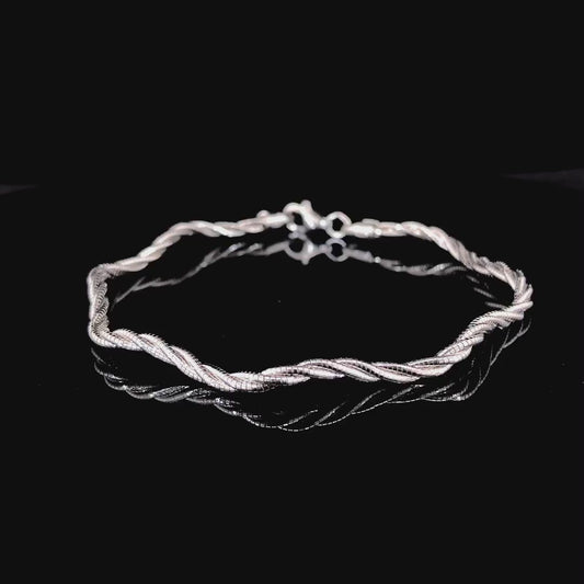 Zylver Twisted Rope Bracelet for Men and Women - Sterling Silver Collection