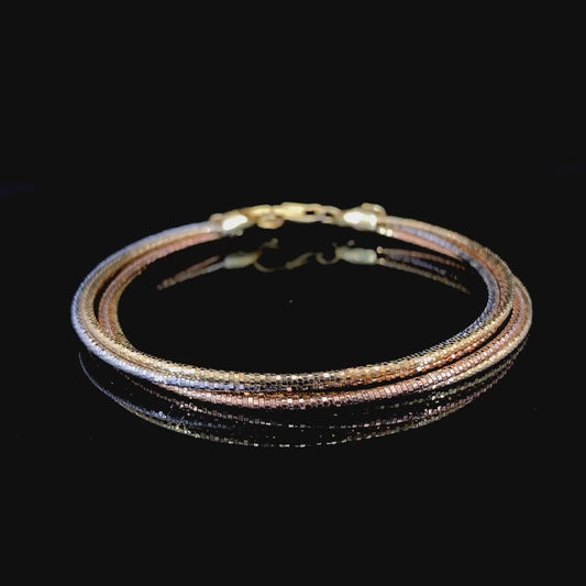 Zylver Multi-Tone Sterling Silver Bracelet for Women - Elegant & Timeless