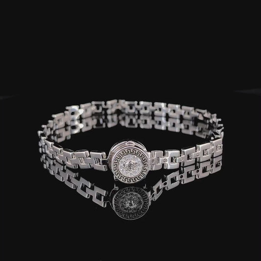 Zylver Greek Key Bracelet for Men and Women - Sterling Silver Collection