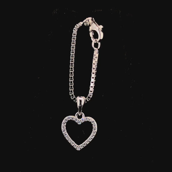 Zylver Heart Watch Charm for Women - Sterling Silver Collection