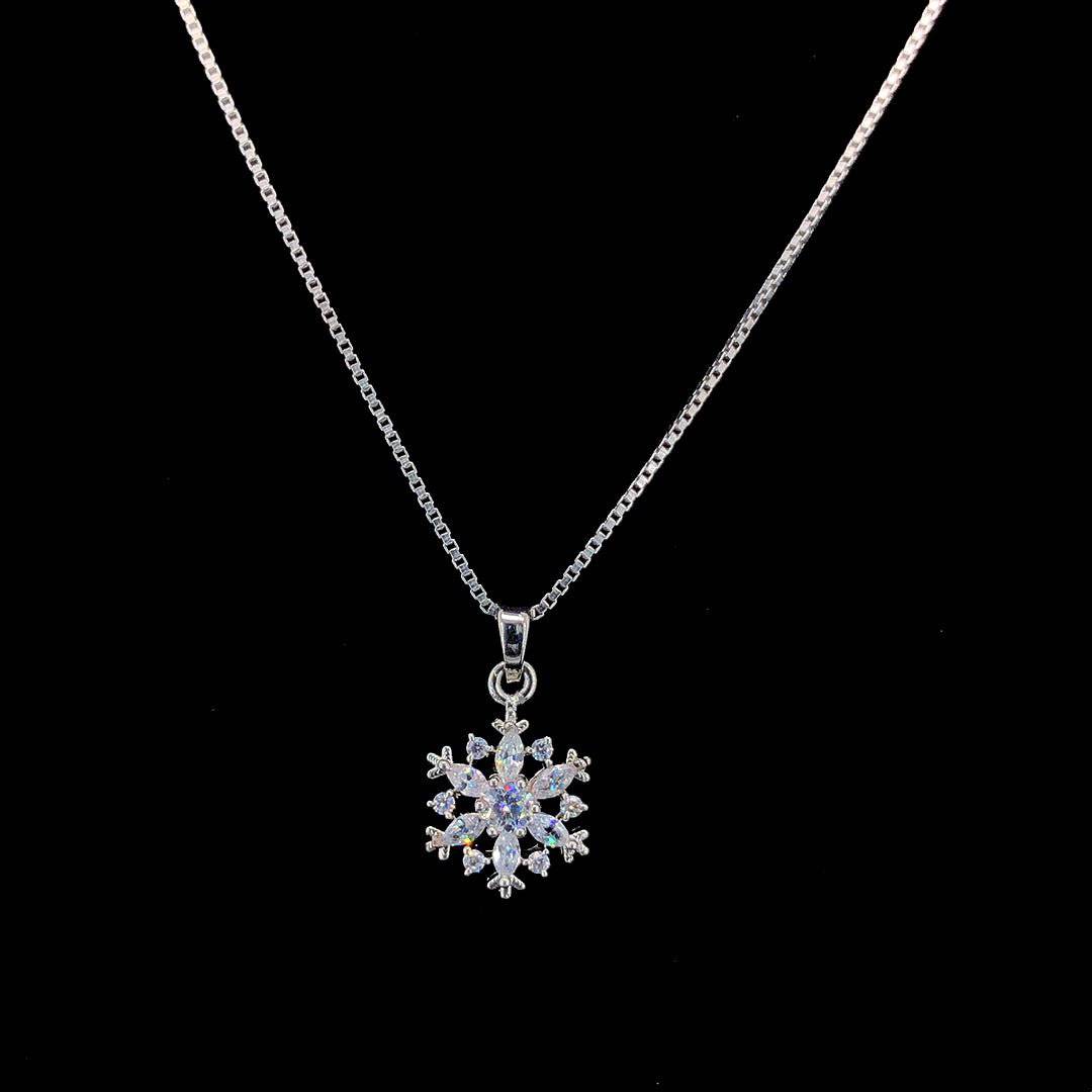 Sterling Silver Snowflake Pendant | Winter Collection | ZYLVER - ZYLVER.IN