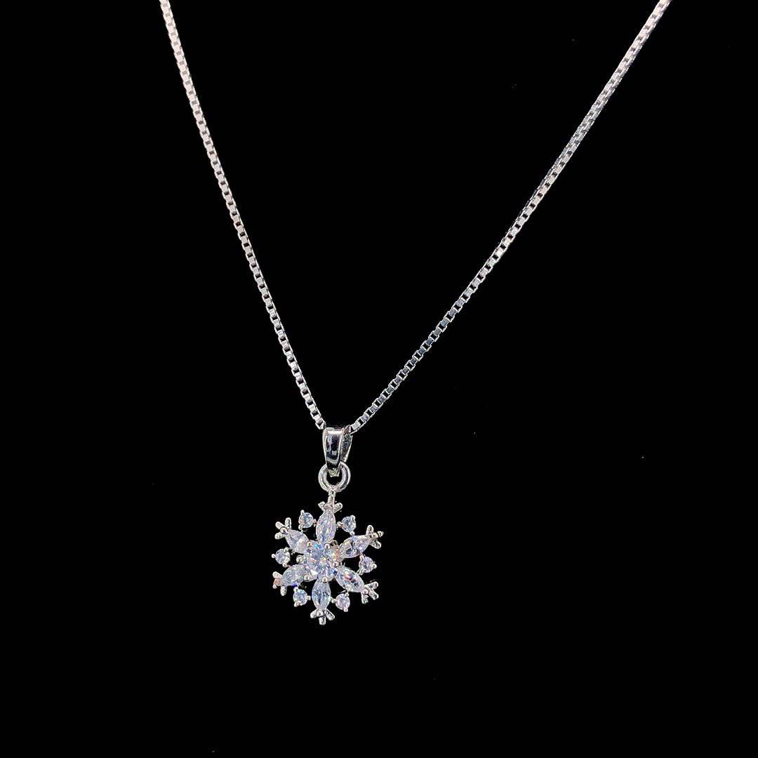 Sterling Silver Snowflake Pendant | Winter Collection | ZYLVER - ZYLVER.IN